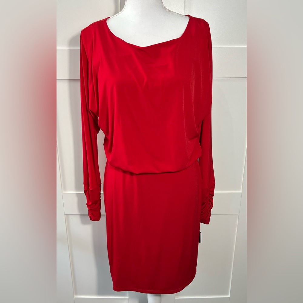 Jessica Howard Red Blouson Dress Women’s Size 6 NWT